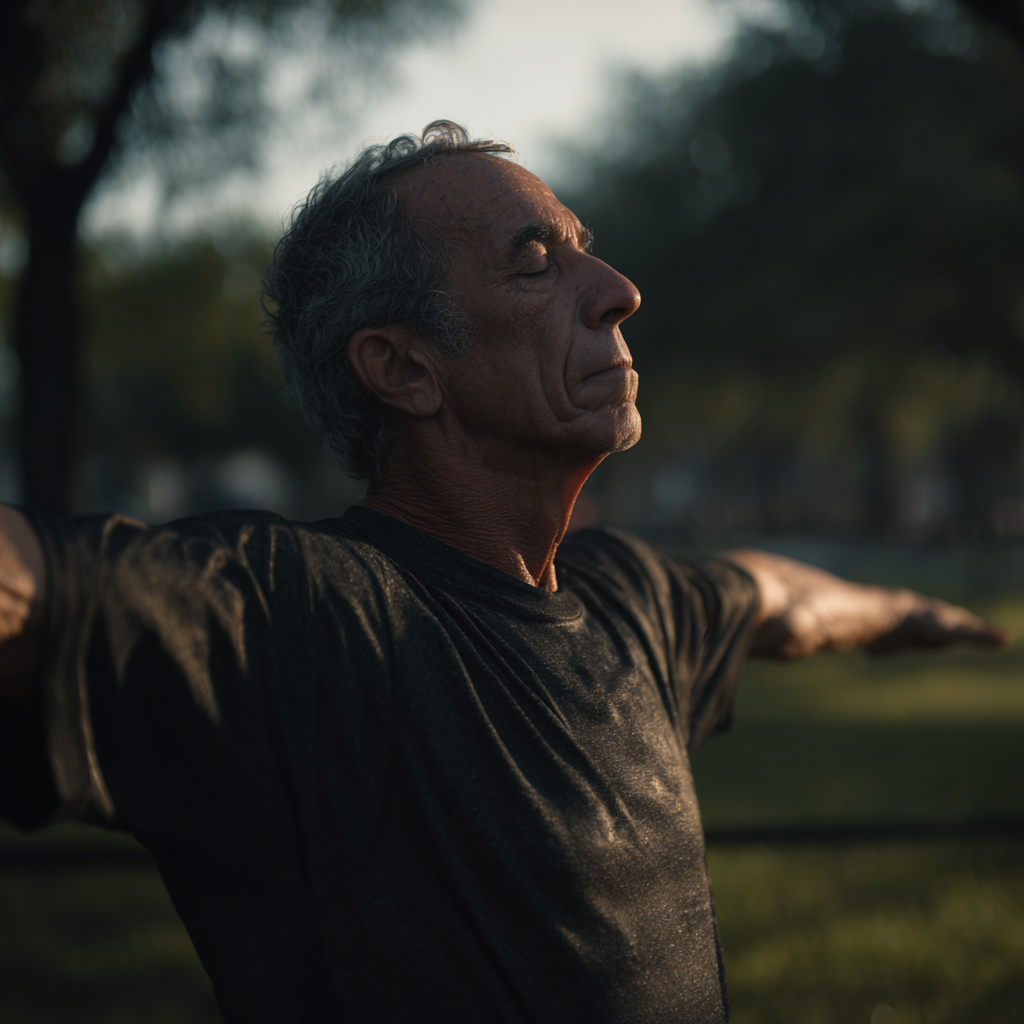 Athlete stretching